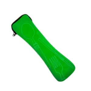 BOLSA DE VIAJE PARA CUBIERTOS VERDE