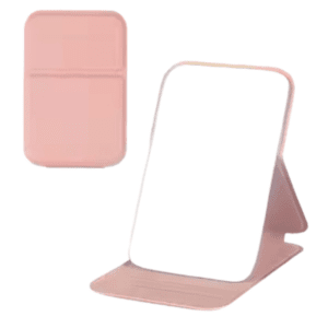 ESPEJO CON BASE ROSADO