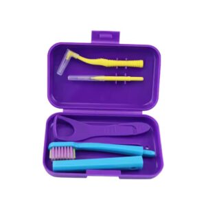 CAJA KIT DENTAL ORTODONCIA MORADO