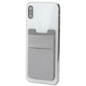 PORTA TARJETAS DE LICRA GRIS