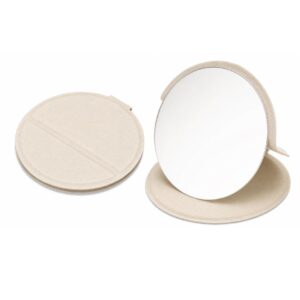 ESPEJO REDONDO BEIGE
