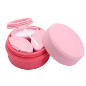 CONTENEDOR DE CREMAS DE SILICON ROSADO