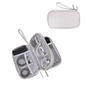 ORGANIZADOR DE CABLES  DE DOBLE LADO COLOR GRIS