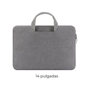 FUNDA MALETIN LAPTOP GRIS OSCURO 14 PULGADAS